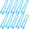 10 Pcs Plastic Buffet Serving Tongs, Clear Blue Kitchen Tongs Mini Serving Utensil Tongs for Food Ice Salad Buffet Barbecue Cookies, 6.3 Inches...