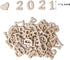 270 Pieces 1 Inch Wood Alphabet Letters Wooden Numbers Mini Blank Symbols Unfinished Heart Star Paw with Rustic Storage Tray for Home Decor Spelli...