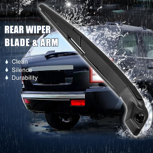 X AUTOHAUX 15inch Car Rear Windshield Wiper Blade Arm Set for Volvo V70 2004 2005 2006 2007...
