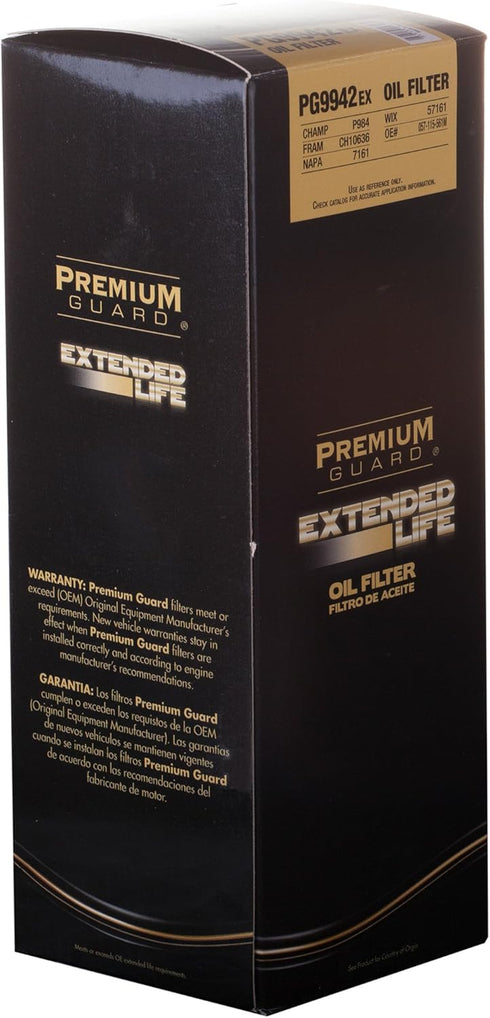 PG9942EX Extended Life Oil Filter up to 10,000 Miles | Fits 2012-09 Volkswagen Touareg, 2012-10 Audi Q5, 2012-08 Q7, 2006 A6, 2019-16 Porsche Caye...