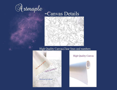 Artmaple Paint by Number for Adults Beginner Students Canvas ONLY, Ideal Gift Choice for Birthday,Anniversary or Any Festival,DIY Acrylic Painting...
