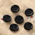 Dophee 100Pcs Wholesale 10mm Black Round Resin 4 Holes Clothes Sewing Buttons DIY Use...