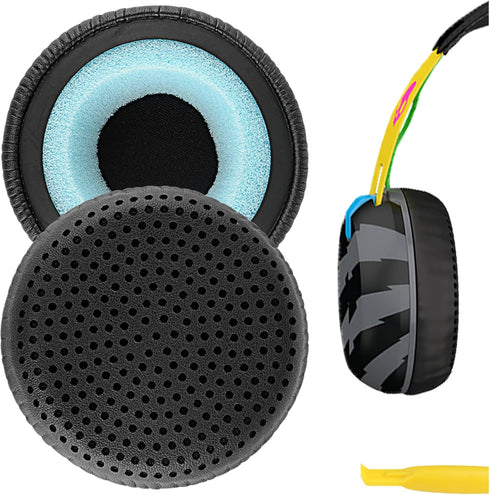 Geekria QuickFit Replacement Ear Pads for Skullcandy Grind Bluetooth Wireless Headphones Ear Cushions, Repair Parts (Black)...
