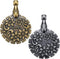 2 Pieces Yarn Cutter Pendants Antique Gold Silver Metal Thread Cutter Pendant Round Shape Yarn Cutter Pendant for DIY Sewing Tools (Antique Gold, ...