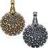 2 Pieces Yarn Cutter Pendants Antique Gold Silver Metal Thread Cutter Pendant Round Shape Yarn Cutter Pendant for DIY Sewing Tools (Antique Gold, ...