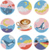 GLOYER 8 Pcs Diamond Painting Coasters,Ocean Whale Diamond Painting Kits Accessories for Beginners Adults and Kids for Home Decoration Gifts(3.94x...