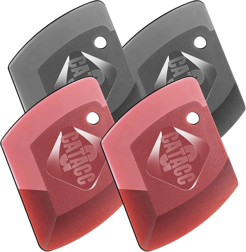 Pan Scrapers Set, 4 Pack Non Scratch Flexible Dish Scraper Tools with Soft Silicone Edge and Hard Plastic Edge for Cleaning Cast Iron Skillets, Co...