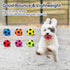 2'' Latex Squeaky Dog Soccer Ball Toys, Dog Football Ball for Puppy Small Medium Dogs, Vibrant Colors Soccer Chew Fetch Throw Ball 6 Pcs/Set...