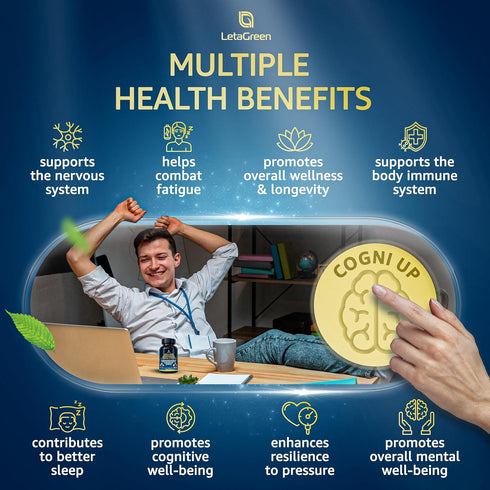 Organic Lions Mane Supplement Capsules - 120 Real Mushrooms Lion's Mane Capsules with Ginkgo Biloba Herb, Bacopa Monnieri - Nootropics Brain Suppo...