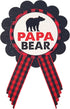Papa Bear Daddy to Be Pin Buffalo Plaid Baby Shower for dad to wear at Gender Reveal, Red & Black Pin, Baby Sprinkle...