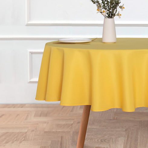sancua Round Tablecloth - 60 Inch - Water Resistant Spill Proof Washable Polyester Table Cloth Decorative Fabric Table Cover for Dining Tables, Bu...