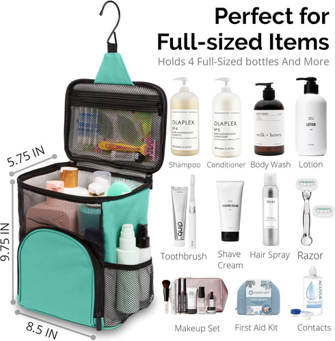 Original Shower Caddy For College Dorms- Travel Shower Caddy - Dorm Organizer Bag - Large Capacity, Quick Dry and Water Resistant with Metal Hook ...