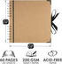 Bstorify Scrapbook Album 60 Pages (8 x 8 Inch) Brown Thick 200gsm Kraft Paper, Photo Album Scrapbook, Memory Book - Ideal for Your Scrapbooking Al...