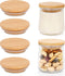 Oui Yogurt Jar Lids, Oui Yogurt Bamboo Jar Lids Set, Wooden Lids for Oui Yogurt Jars, Oui Yogurt Jars Lids with Silicone Sealing Rings, Cookie Gla...