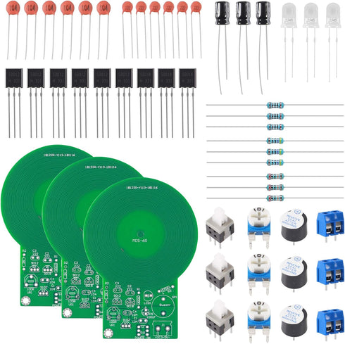 3Pcs Metal Detector Kit Electronic Practice Kit DC 3V-5V 60mm Non-Contact Sensor Board Module DIY Electronic Part Metal Detector......