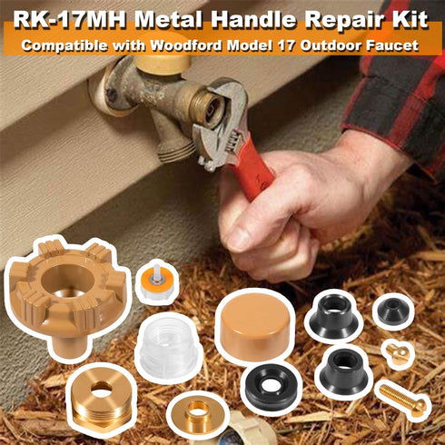 RK-17MH Repair Kit Wall Hydrant Metal Handle Repair Kit Fit for Woodford Model 17 Outdoor Faucet(12 Pcs)...