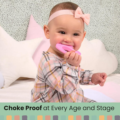Cute Valentines Day Baby Gift - Baby Elefun Teething Toys for Babies Age 0 to 6 Months - 5X Pain Relief Smart Teether, Zero Developmental Delay Pi...