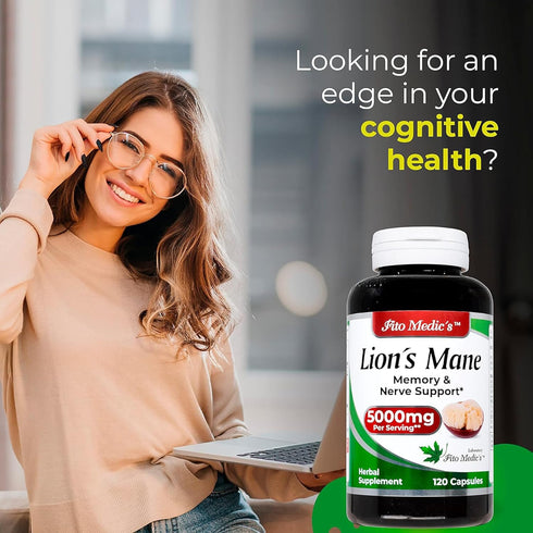 Lab | Lions Mane | 120 Capsules | Lions Mane Supplement | Lions Mane Supplement Capsules | Mushroom Supplement | Ultra high Absorption....