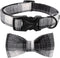 Lionet Paws Dog and Cat Collar with Bowtie Grid Dog Collar Plastic Buckle Light Adjustable Collars for Small Dogs Pets...