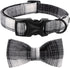 Lionet Paws Dog and Cat Collar with Bowtie Grid Dog Collar Plastic Buckle Light Adjustable Collars for Small Dogs Pets...