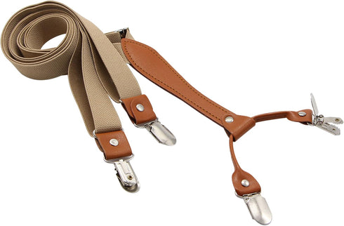 Biotetri Men Suspenders & Pre Tied Bowtie Set | Adjustable Straps, PU Leather...