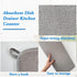 2 Pack Large Dish Drying Mat,24x17 Inch Absorbent Microfiber Dishes Drainer Mats,Dish Drying Pad for Countertops,Sinks,Draining Racks(Gray)...