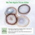 Natural Agate Coaster Set of 4, 3.5-4" Crystalline Geode Stone Coasters for Drinks Coffee Table Decor Agate Slices Glass Cups Holder for Home Gues...