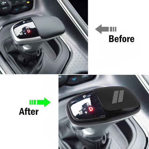 SENSHINE Gear Shift Knob Head Cover for Dodge Charger Challenger Accessories 2015-2023 2024 Durango 2016-2024 ABS Interior Shell Insert Decoration...
