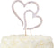 LOVENJOY Gift-Boxed Double Hearts Cake Topper Rose Gold, Crystal Rhinestones...
