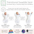 SwaddleDesigns Transitional Swaddle Sack, Arms Up Half-Length Sleeves & Mitten Cuffs, Swaddle for Newborn Transition to Baby Sleep Sack Wearable B...