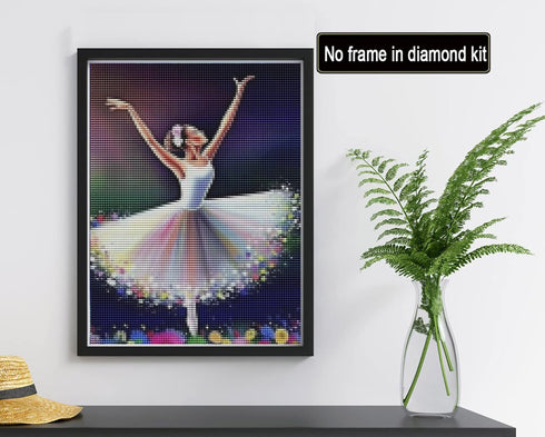 Reofrey 5D Diamond Art Kit Dancing Women Full Drill, Paint with Diamonds Art Rhinestone Embroidery Cross Stitch Craft Decor (30x40 cm/ 12x16 inch)...