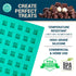 O'Creme Square Mini Brownie Chocolate and Candy Silicone Mold (24x24mm x 10mm high)...