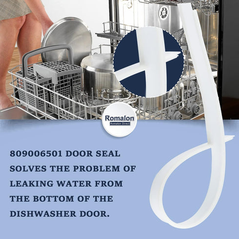 Romalon 154576501 Dishwasher Bottom Door Gasket Replacement Part fir for Frigi-daire dishwashers 809006501 154297601 PS9495545 AP5809675