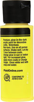 FolkArt Glow in the Dark Acrylic Paint (2 Ounce), Matte Yellow...