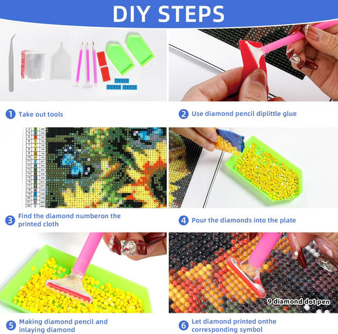 DKHDBD Diamond Painting Kits for Adults, 12x16 Inch DIY Paint by Numbers for Adults Beginner, DIY Full Drill Diamond Dots Paintings Picture Arts C...