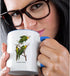 3dRose Carolina Parakeet by John James Audubon Two Tone Mug, 11 oz, Blue/White...