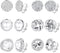 HAIAISO 6 Pairs Clip On Earrings Cubic Zirconia Pearl Knot Twist Clip On Earrings Non Pierced for Women Clip Earrings Set...
