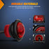 Nilight 3/4Inch Round Marker Light 10PCS Red LED Clearance Light 2 Connectors Side Indicator Bullet Marker Light IP68 Waterproof for Trailer Truck...