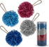 Multi Color Optional Shower Ball Soft Sponge Scrubbing Exfoliating and Skincare Removing Bath Sponge Luffa Body Scrub Cotton Mesh Bag Shower Ball ...