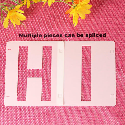 36-Piece 4-Inch Letter and Numbers Stencils Set: Reusable Plastic Stencils...