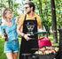 Funny Cooking Aprons for Men - Let’s Cook - Men's Black Funny Kitchen Chef Grilling BBQ Aprons with 2 Pockets - Birthday Father’s Day Christmas Gi...