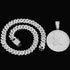 Round Big Initial Necklace for Women, Cuban Link Chain 14mm Diamond Prong Cuban Chain, Cursive Gold Silver Initial Necklace Cuban Link Necklace...