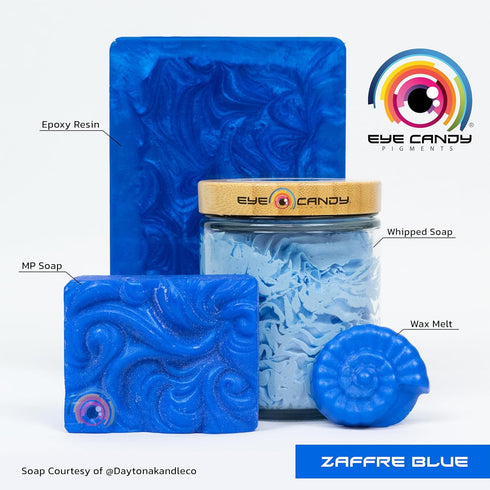 Eye Candy Pigments Premium Blue Mica Powder - Zaffre Blue (25gr) - for Epoxy, Resin, Soap, Paint, Woodworking, Acrylic Pouring, Bath Bombs, Fishin...