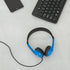 Egghead Heavy-Duty Kids' Stereo Headphones with Padded Ear Cups and 4' Cord, Adjustable Tangle-Free Stereo School Headphones, Blue...