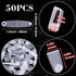 OIIKI 50Pcs Plastic Keychain Clips, Clear Acrylic Keychain Connector Snap Tabs, Card Holder for Keys Rings Office Credit Card Crafts Jewelry Makin...