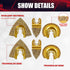 6PCS Oscillating Tool Blades, Universal Mixed Carbide Oscillating Tool Blades Set, Fit for Grout Removal, Compatible with Most Oscillating Power T...