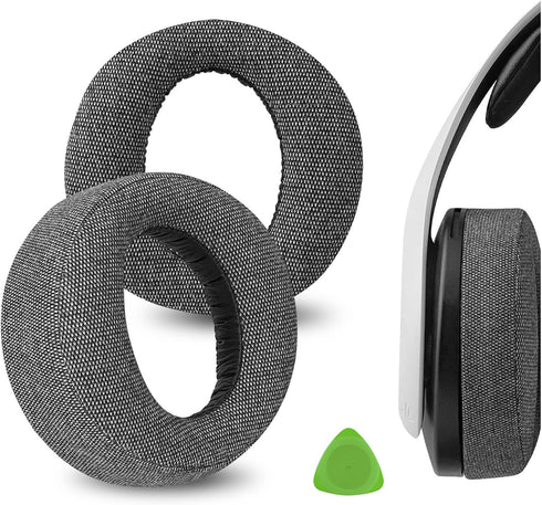 Geekria Comfort Linen Replacement Ear Pads for Sony Playstation 5 Pulse 3D, PS5 Pulse 3D Wireless Headphones Ear Cushions, Headset Earpads, Ear Cu...