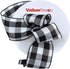 Value Ribbon Cambridge 2.5" X 50 YD Wired Buffalo Gingham Ribbon for Gift Wrapping, Black and White Plaid Ribbons for Crafts, Party Decorations an...