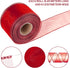 2 Rolls Christmas Organza Wired Sheer Ribbon Chiffon Ribbon Wide Solid Color Wired Sheer Organza for Christmas (Red)...