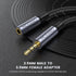 MOSWAG 2.5mm Male to 3.5mm Female Stereo Audio Jack Adapter,2.5mm Balanced Male to 3.5mm Stereo Female Jack Plug Cable for Astell&Kern AK240 AK380...